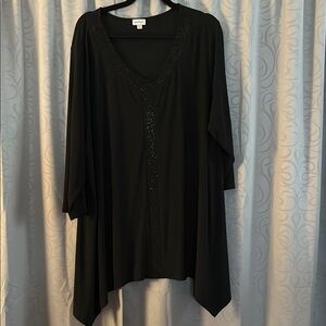 Avenue Black Tunic with Subtle Sparkle